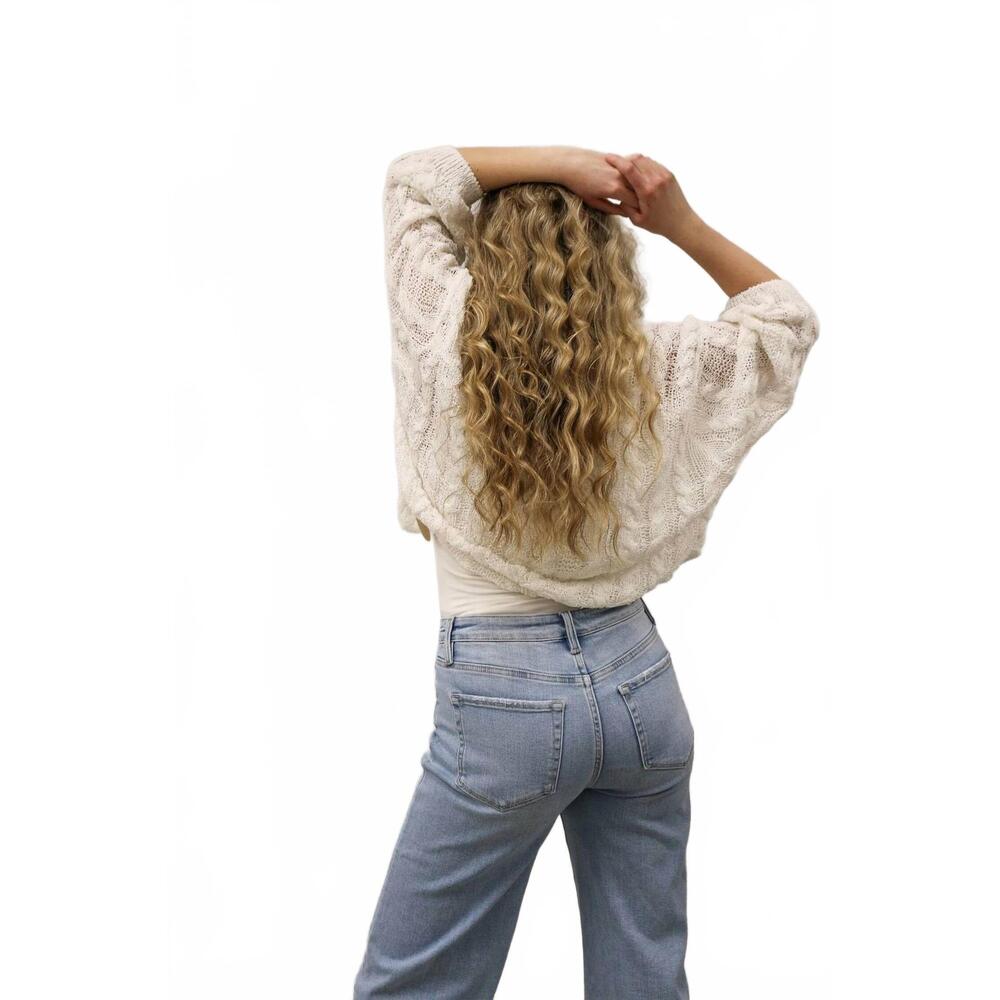 NEW VERVET BY FLYING MONKEY judy wide leg comfort stretch raw hem jeans in light - Picture 5 of 6